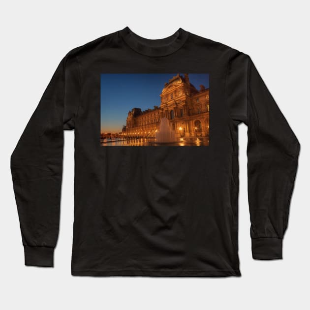 Illuminated Louvre Long Sleeve T-Shirt by Michaelm43